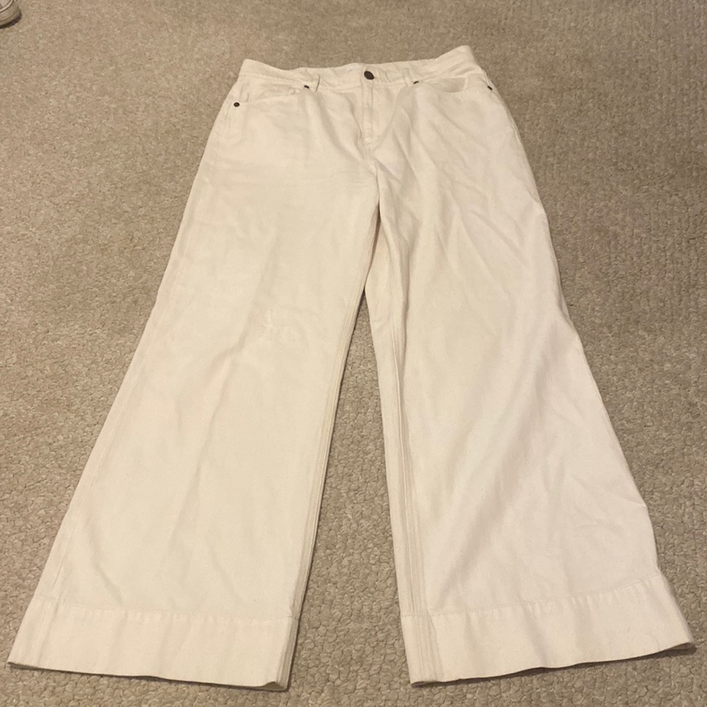 Loft White Wide Leg Jeans